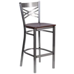 Flash Furniture Clear Coated ''X'' Back Metal Restaurant Barstool -Homcom Crosley Shop GUEST 680d1039 b84c 45ee 8695 0a181925dfa8