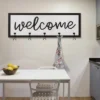 50.5" X 18.5" 5 Hook Shabby Chic Welcome Framed Coat Rack - American Art Decor -Homcom Crosley Shop GUEST 686a67ed 49ab 4b9c 8d68 5cbc312e6b1b