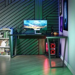 Genesis Gaming L Desk With CPU Stand Black - Ntense