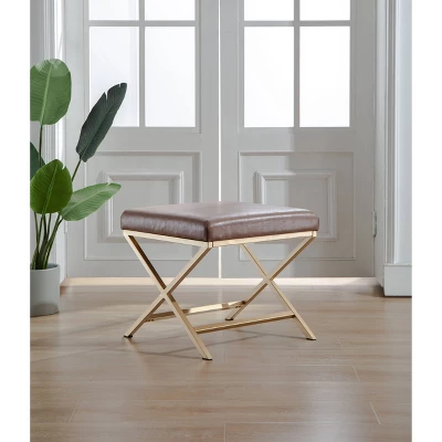 20" Square Metal X Base Ottoman - WOVENBYRD 4 20" Square Metal X Base Ottoman - WOVENBYRD - Image 2