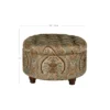 Button Tufted Round Storage Ottoman Brown Paisley - HomePop -Homcom Crosley Shop GUEST 69674c56 2b08 48a5 a2de e06f5b7d7f42