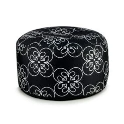 Seven20 Star Wars White Rebel Symbol 10.5 X 22 Inch Black Pouf Ottoman