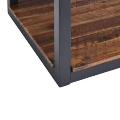 Claremont Rustic Wood Bench With Low Shelf Dark Brown - Alaterre Furniture -Homcom Crosley Shop GUEST 6b82b2e0 4f56 4691 aaf1 f0f155f429ae