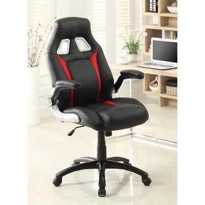 Gargon Leatherette Office Chair Black - MiBasics 3 Gargon Leatherette Office Chair Black - MiBasics