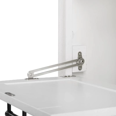 3pc Tara Entryway Set - Hall Tree And 2 Linen Cabinets Distressed White - Crosley 11 3pc Tara Entryway Set - Hall Tree And 2 Linen Cabinets Distressed White - Crosley - Image 9