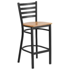 Flash Furniture Black Ladder Back Metal Restaurant Barstool -Homcom Crosley Shop GUEST 6badb434 79d4 4d05 adae b74e4cb2f80a