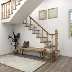 Natural Solid Wood Bench Light Brown - Olivia & May -Homcom Crosley Shop GUEST 6c18127d 864b 46f0 8951 acef89f134a1