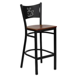 Flash Furniture Black Coffee Back Metal Restaurant Barstool -Homcom Crosley Shop GUEST 6c3cb52b 0e6a 48cd 934a ae30f204140a