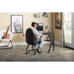 Saga PC Gaming Desk Black - Studio Designs -Homcom Crosley Shop GUEST 6d6d2d7b 46d6 4a2f 9b92 5c5e7cb9061b