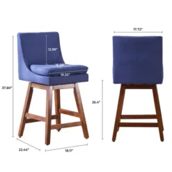 FERPIT 26" Swivel Bar Stools 2 Pack Classic And With Rivet Trim Decoration -Homcom Crosley Shop GUEST 6dbd6e97 d325 4e88 93f0 78edfa45b1c5
