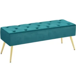 Yaheetech Modern Upholstered Button-Tufted Ottoman Footstool Bench For Bedroom -Homcom Crosley Shop GUEST 6df64eb4 6dfb 4cfe a8fd 80a14fb6ac7a