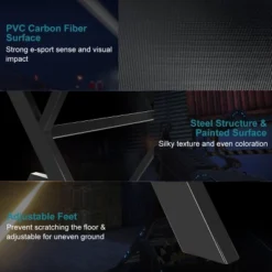 Costway Gaming Desk Computer Desk Table W/Cup Holder & Headphone Hook Gamer Workstation -Homcom Crosley Shop GUEST 6dfd83c8 50ab 433a aa4e 05600934baf1