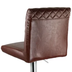 Elama 2 Piece Adjustable Tufted Faux Leather Bar Stool In Glossy Cherry With Chrome Base -Homcom Crosley Shop GUEST 6e5d86eb 6572 47bd b6a2 4909861809e7