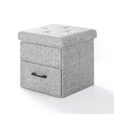 15" Cube Stockbox Collapsible Ottoman With Storage Drawer - Mellow 10 15" Cube Stockbox Collapsible Ottoman With Storage Drawer - Mellow - Image 8