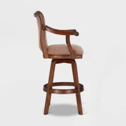 31" Dakota Swivel Barstool With Arms Light Brown - Powell Company -Homcom Crosley Shop GUEST 6f7c1476 f7ea 4eb5 8c4b b317a813dfcb