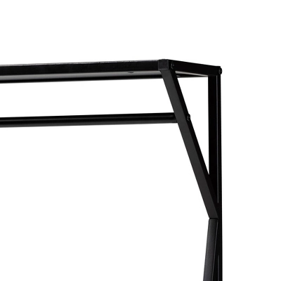 Laima Distressed Wood And Metal Finished Entryway Coat Hanger Brown/Black - Baxton Studio 5 Laima Distressed Wood And Metal Finished Entryway Coat Hanger Brown/Black - Baxton Studio - Image 3