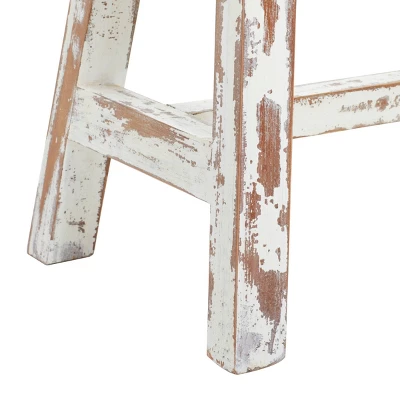 Rustic Wood Bench Brown - Olivia & May 5 Rustic Wood Bench Brown - Olivia & May - Image 3