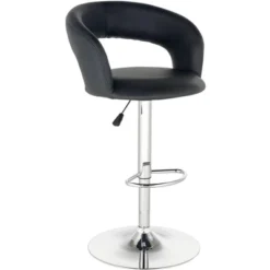 Studio 55D Chrome Swivel Bar Stool 30" High Modern Black Cushion Adjustable With Backrest Footrest Kitchen Counter Height Island 16 Studio 55D Chrome Swivel Bar Stool 30" High Modern Black Cushion Adjustable With Backrest Footrest Kitchen Counter Height Island -Homcom Crosley Shop GUEST 70d281c3 ad69 4ee1 adc1 d80e767e05b7