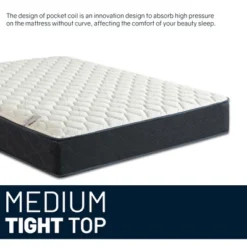Continental Sleep, 9-Inch Medium Firm Tight Top Single Sided Hybrid Mattress, Compatible With Adjustable Bed -Homcom Crosley Shop GUEST 70eb60f7 56a1 4b5d 9292 a013a7eddb5e