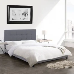 Ellery Fabric Tufted Bed - CorLiving -Homcom Crosley Shop GUEST 712dd968 4e99 46c1 b89e 419839ebfe76