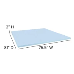 Flash Furniture Capri Comfortable Sleep King 12 Inch CertiPUR-US Certified Foam Pocket Spring Mattress & 2 Inch Gel Memory Foam Topper Bundle -Homcom Crosley Shop GUEST 71385aa0 964c 4991 b763 0403ccf15a5c