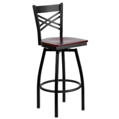 Flash Furniture Black ''X'' Back Swivel Metal Barstool -Homcom Crosley Shop GUEST 71febcb1 813e 4dbc 91af 1d3969db4b5c