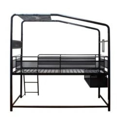 Twin Contra Customizable Mid-Sleeper Gaming Bed With TV Mount For TVs Up To 32" Black - X Rocker -Homcom Crosley Shop GUEST 72b22bed 0b5b 48c4 a3a5 a9bf9eb5ba96