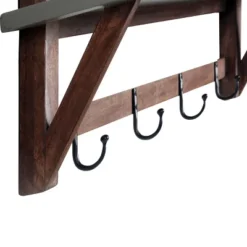 Brookside Entryway Coat Hook And Bench Concrete Coated Top And Wood Light Gray/Brown - Alaterre Furniture -Homcom Crosley Shop GUEST 732694b5 4594 48b2 a910 f310fd7fab4e