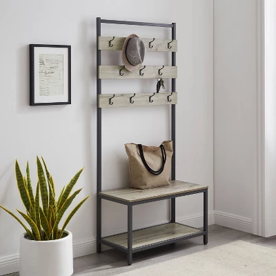 Hampton Hall Tree - Linon 3 Hampton Hall Tree - Linon