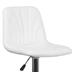 Flash Furniture Contemporary Vinyl Adjustable Height Barstool With Embellished Stitch Design And Chrome Base -Homcom Crosley Shop GUEST 7407b92d 320a 4f2d 8fea 7e32526cb14a