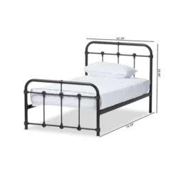 Twin Mandy Vintage Industrial Finished Metal Platform Bed Black - Baxton Studio 13 Twin Mandy Vintage Industrial Finished Metal Platform Bed Black - Baxton Studio -Homcom Crosley Shop GUEST 744cb5c0 2dd7 49c9 a41d f393066eb9f0