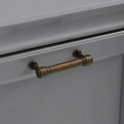 3pc Tara Entryway Set - Hall Tree And 2 Linen Cabinets Distressed Gray - Crosley 9 3pc Tara Entryway Set - Hall Tree And 2 Linen Cabinets Distressed Gray - Crosley - Image 7