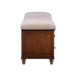 Mason Upholstered Storage Entryway Bench Chestnut - Powell Company -Homcom Crosley Shop GUEST 74973013 dc9e 4cc3 b767 15e9988667e1
