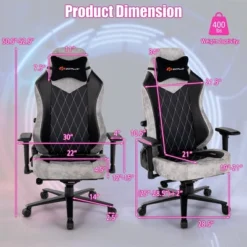 Costway Gaming Chair 360° Swivel Computer Reclining Height Adjustable 4D Armrest Grey 19 Costway Gaming Chair 360° Swivel Computer Reclining Height Adjustable 4D Armrest Grey -Homcom Crosley Shop GUEST 74a2c4c3 8c7d 4381 aae6 6a3facffb84e