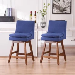 FERPIT 26" Swivel Bar Stools 2 Pack Classic And With Rivet Trim Decoration -Homcom Crosley Shop GUEST 75641be0 08e8 4195 9079 ca7db642b3e6