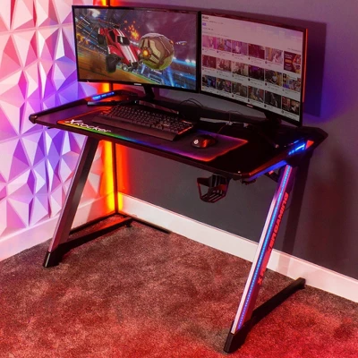 Lynx LED Gaming Desk Black - X Rocker 13 Lynx LED Gaming Desk Black - X Rocker - Image 11