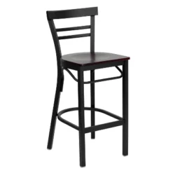 Emma And Oliver 2 Pack Two-Slat Ladder Back Metal Restaurant Barstool -Homcom Crosley Shop GUEST 77096c14 ed23 4fc6 bffb e5ba6eb4ea06