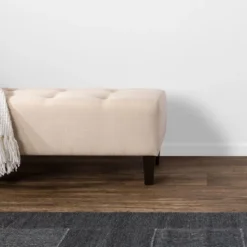 Rosewell Button Tufted Fabric Accent Bench - CorLiving -Homcom Crosley Shop GUEST 77775d3a ccb7 4354 80d7 039fb6b3b576