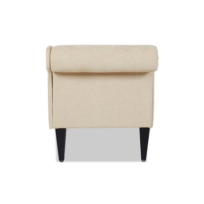 Jennifer Taylor Home Harrison Tufted Roll Arm Chaise Lounge 4 Jennifer Taylor Home Harrison Tufted Roll Arm Chaise Lounge - Image 2