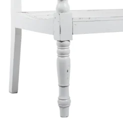 Farmhouse Mahogany Bench White - Olivia & May -Homcom Crosley Shop GUEST 779f4376 57fc 4c10 a67e fe6bf6af2323