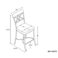 29" Carter Barstool Tan/Cherry - Powell Company -Homcom Crosley Shop GUEST 77a29baf dece 4330 a765 cc6eb0ab2004