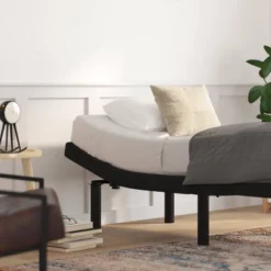 Twin XL Bailey Adjustable Bed Base With Wireless Remote And Independent Head/Foot Incline Black - Taylor & Logan