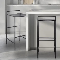 JONATHAN Y Svelte Coastal Contemporary Iron Saddle-Seat Low-Back Bar Stool With Foot Rest -Homcom Crosley Shop GUEST 78893966 db40 43e3 bc8c 49582dfa8b59