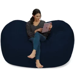 6' Large Bean Bag Lounger With Memory Foam Filling And Washable Cover - Relax Sacks -Homcom Crosley Shop GUEST 78abc3cb 4389 4ea8 9a6b f255f3558c9e