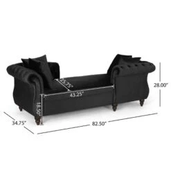 Houck Modern Glam Tufted Velvet Tete-A-Tete Chaise Lounge With Accent Pillows - Christopher Knight Home -Homcom Crosley Shop GUEST 79d63001 6b7c 4b34 96c1 3dd4f0fa0a8e