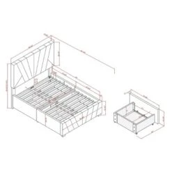 Laporte Upholstered Bed With 4 Side Drawers - MiBasics -Homcom Crosley Shop GUEST 79e2c2fb 5a01 4b59 a73d 7444ee534eea
