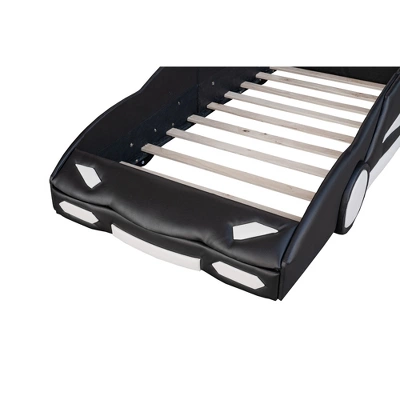 Twin Size Race Car-Shaped Platform Bed With Wheels-ModernLuxe 10 Twin Size Race Car-Shaped Platform Bed With Wheels-ModernLuxe - Image 8