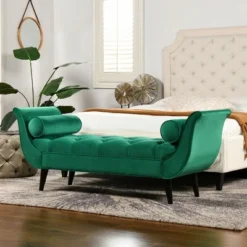 Jennifer Taylor Home Alma Tufted Flared Arm Entryway Bench -Homcom Crosley Shop GUEST 7b45c529 7053 453a 9ebe 703c374174ff