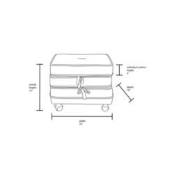Marin Stackable Pouf With Casters - Opalhouse™ Designed With Jungalow™ -Homcom Crosley Shop GUEST 7b9ecb5e 9626 4b0f abc1 fd2c0a06f868
