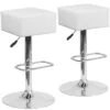 Emma And Oliver 2 Pk. Contemporary Vinyl Adjustable Height Barstool With Square Seat And Chrome Base -Homcom Crosley Shop GUEST 7c004a4c 13ce 454d 95b1 5f0190f6f4c6